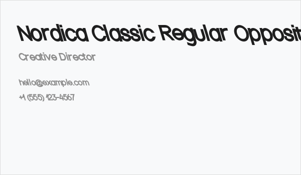 Nordica Classic Regular Opposite Oblique Business Card