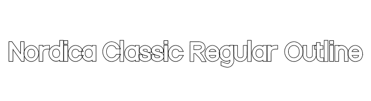 Nordica Classic Regular Outline  font caratteri gratis
