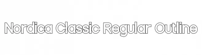 Nordica Classic Regular Outline  नि: शुल्क फ़ॉन्ट्स डाउनलोड