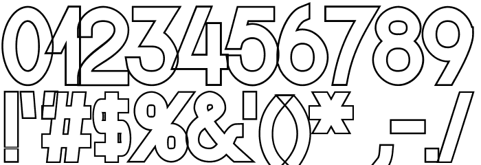 Nordica Classic Regular Outline Font OTHER CHARS