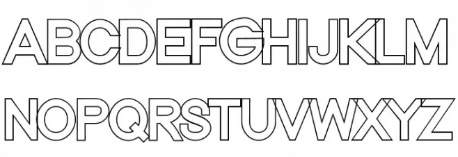Nordica Classic Regular Outline Шрифта ВЕРХНИЙ