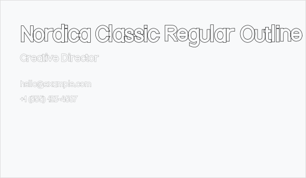 Nordica Classic Regular Outline Business Card