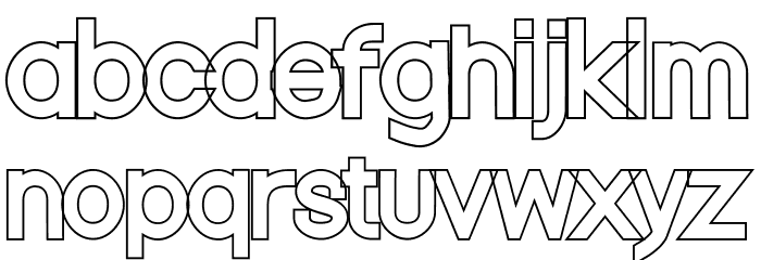 Nordica Classic Regular Outline Font LOWERCASE