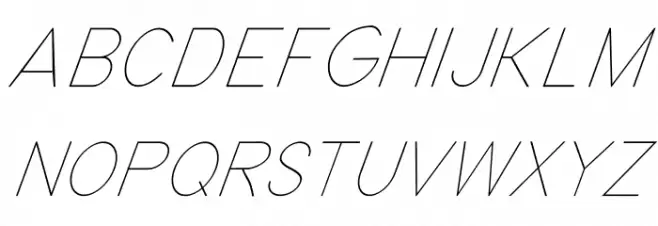 Nordica Classic Ultra Light Condensed Oblique Шрифта ВЕРХНИЙ