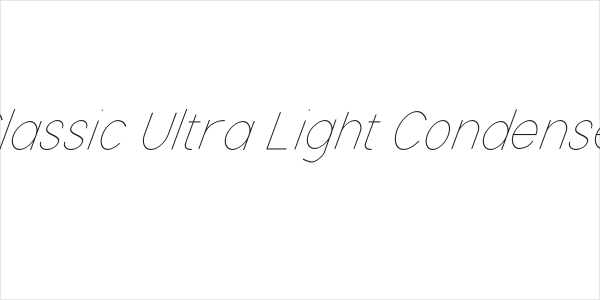 Nordica Classic Ultra Light Condensed Oblique Logo