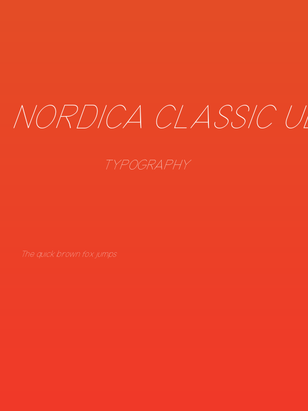 Nordica Classic Ultra Light Condensed Oblique Poster