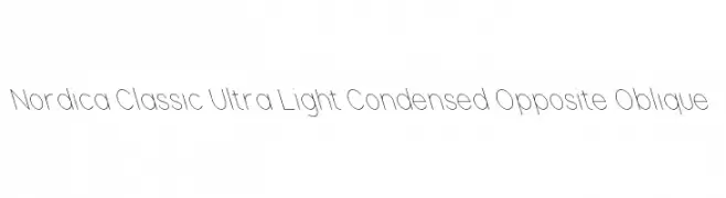 Nordica Classic Ultra Light Condensed Opposite Oblique  Fuentes Gratis Descargar