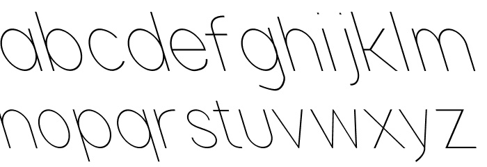 Nordica Classic Ultra Light Condensed Opposite Oblique Font LOWERCASE