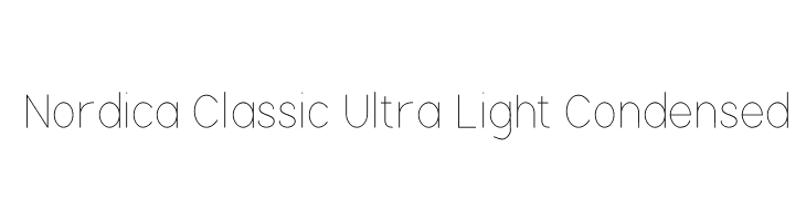 Nordica Classic Ultra Light Condensed Font