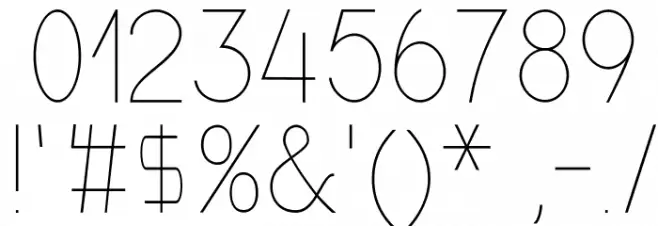 Nordica Classic Ultra Light Condensed Font OTHER CHARS