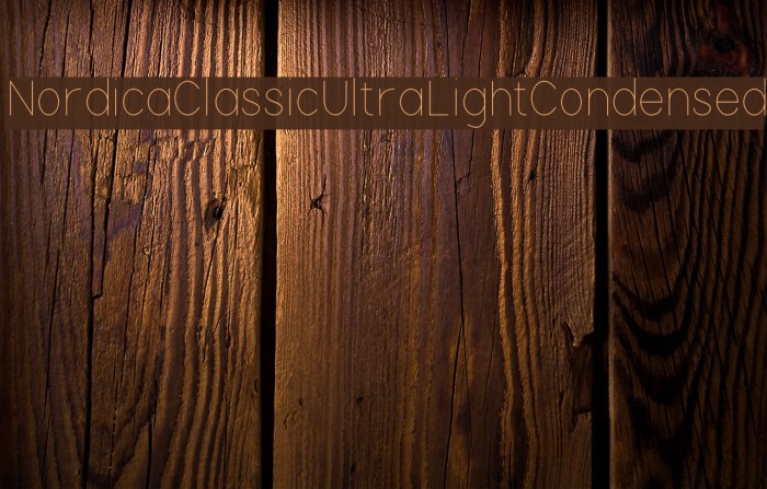 Nordica Classic Ultra Light Condensed Font examples