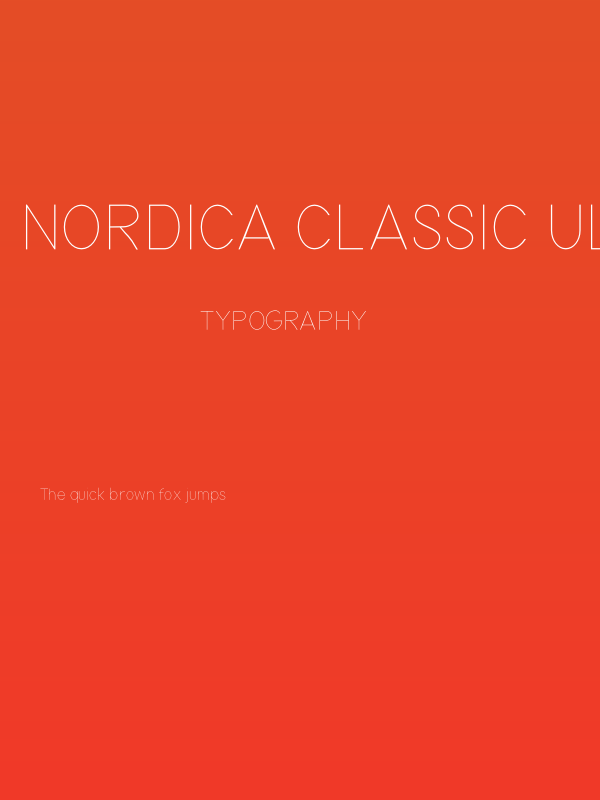 Nordica Classic Ultra Light Condensed Poster