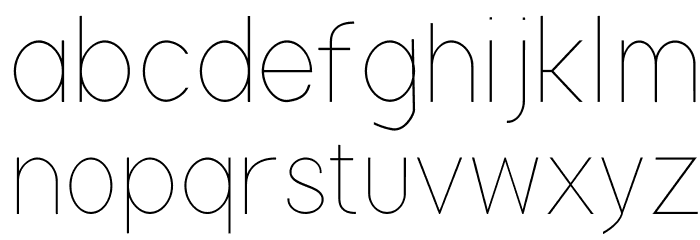 Nordica Classic Ultra Light Condensed Font LOWERCASE