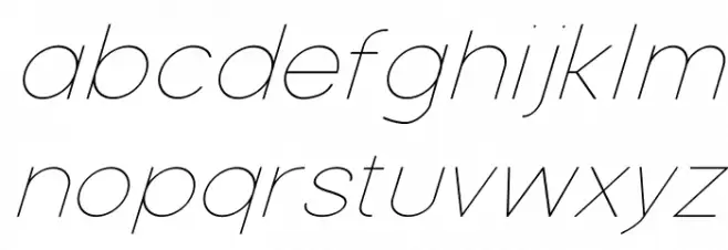 Nordica Classic Ultra Light Extended Oblique फ़ॉन्ट लोअरकेस