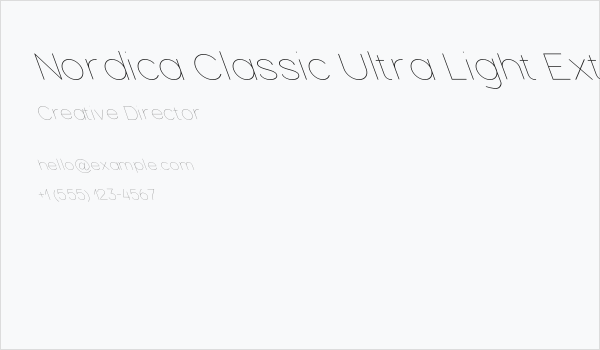 Nordica Classic Ultra Light Extended Opposite Oblique Business Card
