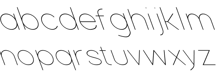 Nordica Classic Ultra Light Extended Opposite Oblique Font LOWERCASE