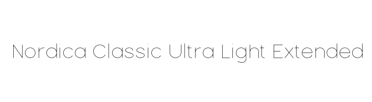 Nordica Classic Ultra Light Extended Font