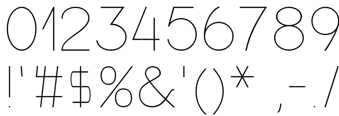 Nordica Classic Ultra Light Extended Font OTHER CHARS