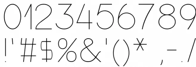 Nordica Classic Ultra Light Extended Font OTHER CHARS