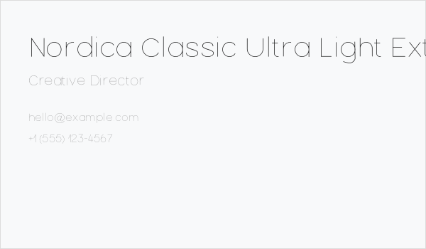 Nordica Classic Ultra Light Extended Business Card