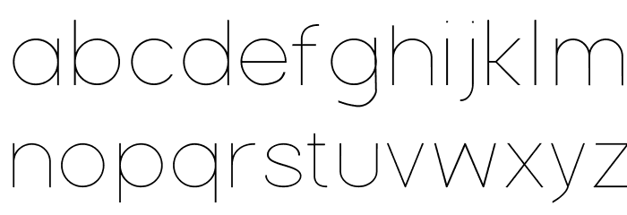 Nordica Classic Ultra Light Extended Font LOWERCASE