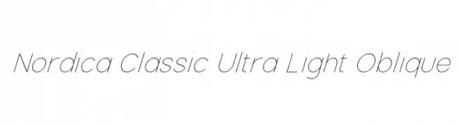 Nordica Classic Ultra Light Oblique  Fuentes Gratis Descargar