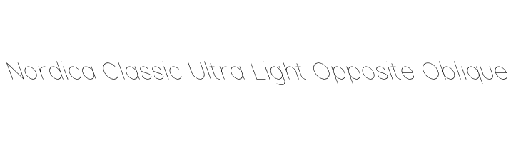 Nordica Classic Ultra Light Opposite Oblique Font