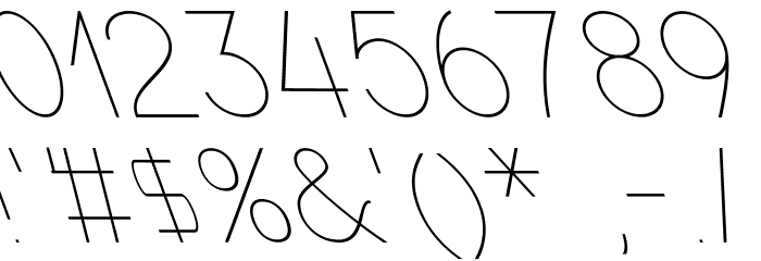 Nordica Classic Ultra Light Opposite Oblique Font OTHER CHARS