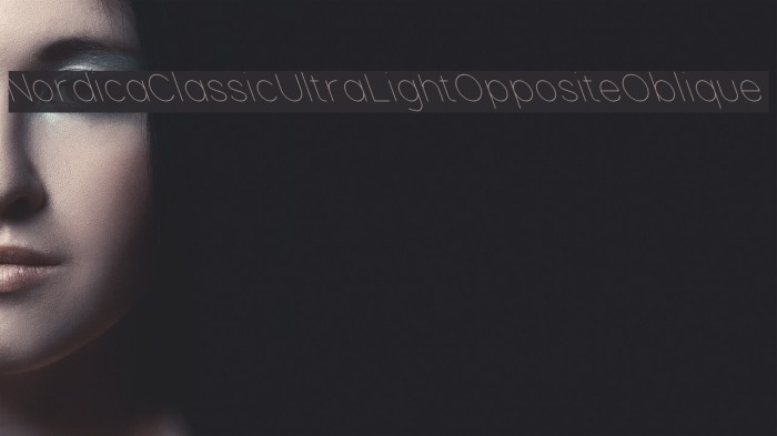 Nordica Classic Ultra Light Opposite Oblique Font examples