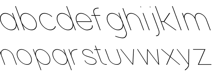 Nordica Classic Ultra Light Opposite Oblique Font LOWERCASE