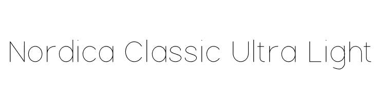 Nordica Classic Ultra Light Font