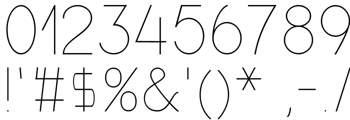 Nordica Classic Ultra Light Font OTHER CHARS