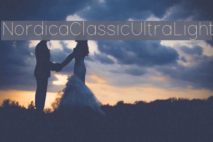 Nordica Classic Ultra Light Font examples