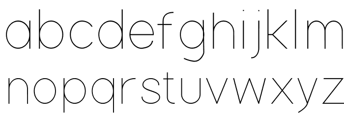 Nordica Classic Ultra Light Font LOWERCASE