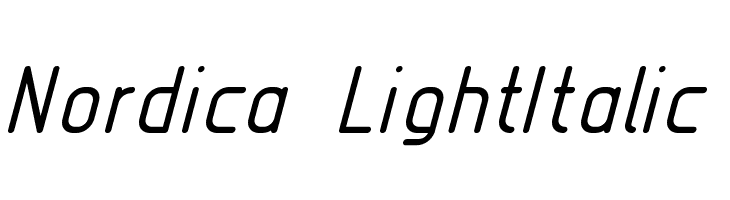 Nordica LightItalic Font