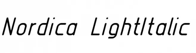 Nordica  LightItalic  Frei Schriftart Herunterladen