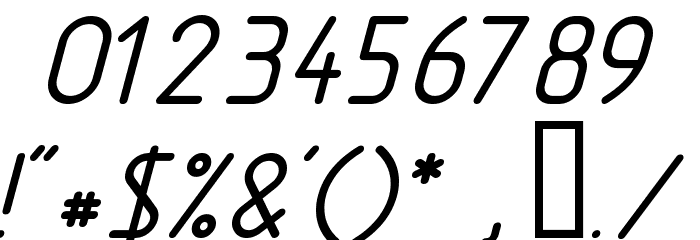 Nordica LightItalic Font OTHER CHARS
