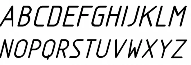 Nordica LightItalic 字体 大写