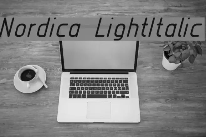 Nordica  LightItalic Font examples