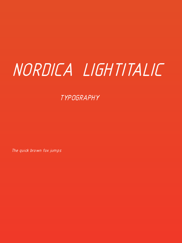 Nordica  LightItalic Poster
