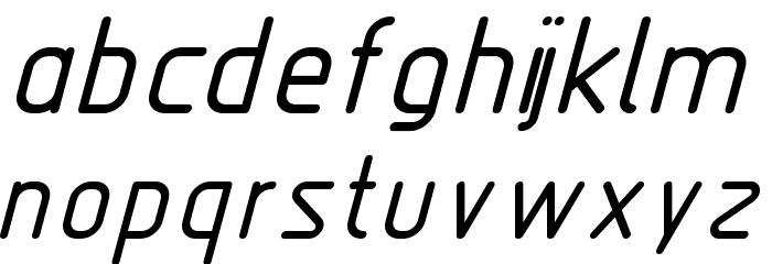 Nordica LightItalic Font LOWERCASE
