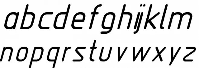 Nordica  LightItalic 字体 小写