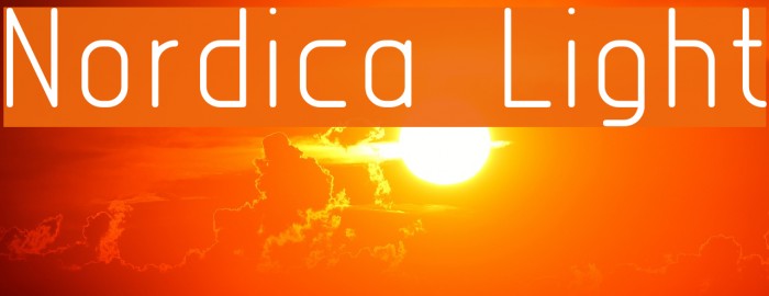 Nordica Light Font examples