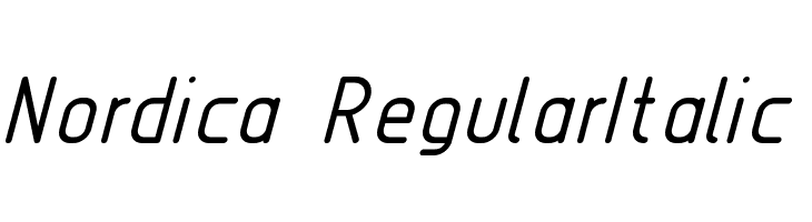 Nordica RegularItalic Font