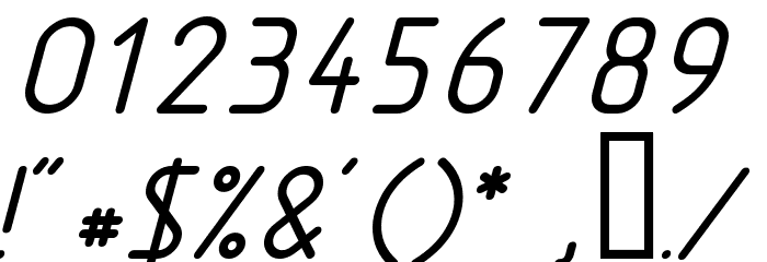 Nordica RegularItalic Font OTHER CHARS