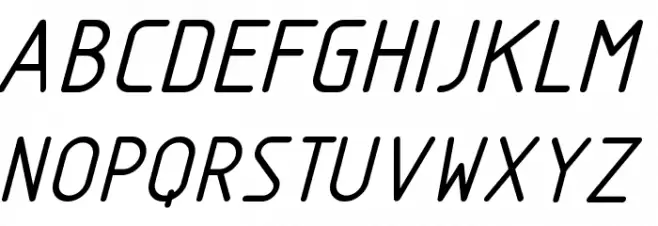Nordica RegularItalic Font UPPERCASE