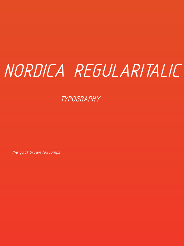 Nordica  RegularItalic Poster