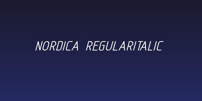 Nordica  RegularItalic Social Header