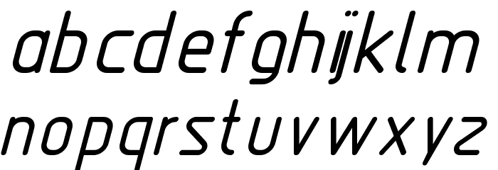 Nordica RegularItalic Font LOWERCASE