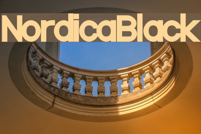 NordicaBlack फ़ॉन्ट examples